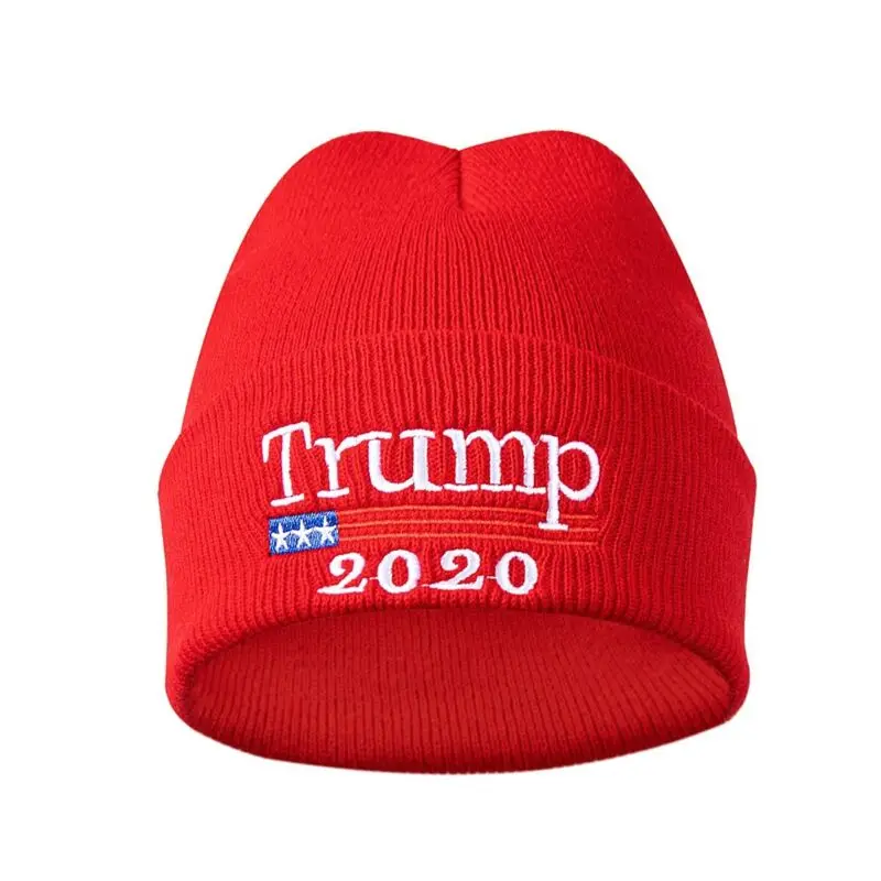 Trump 2020 MAGA зимняя вязаная Красная шапка делает Америку большой снова теплая черный
