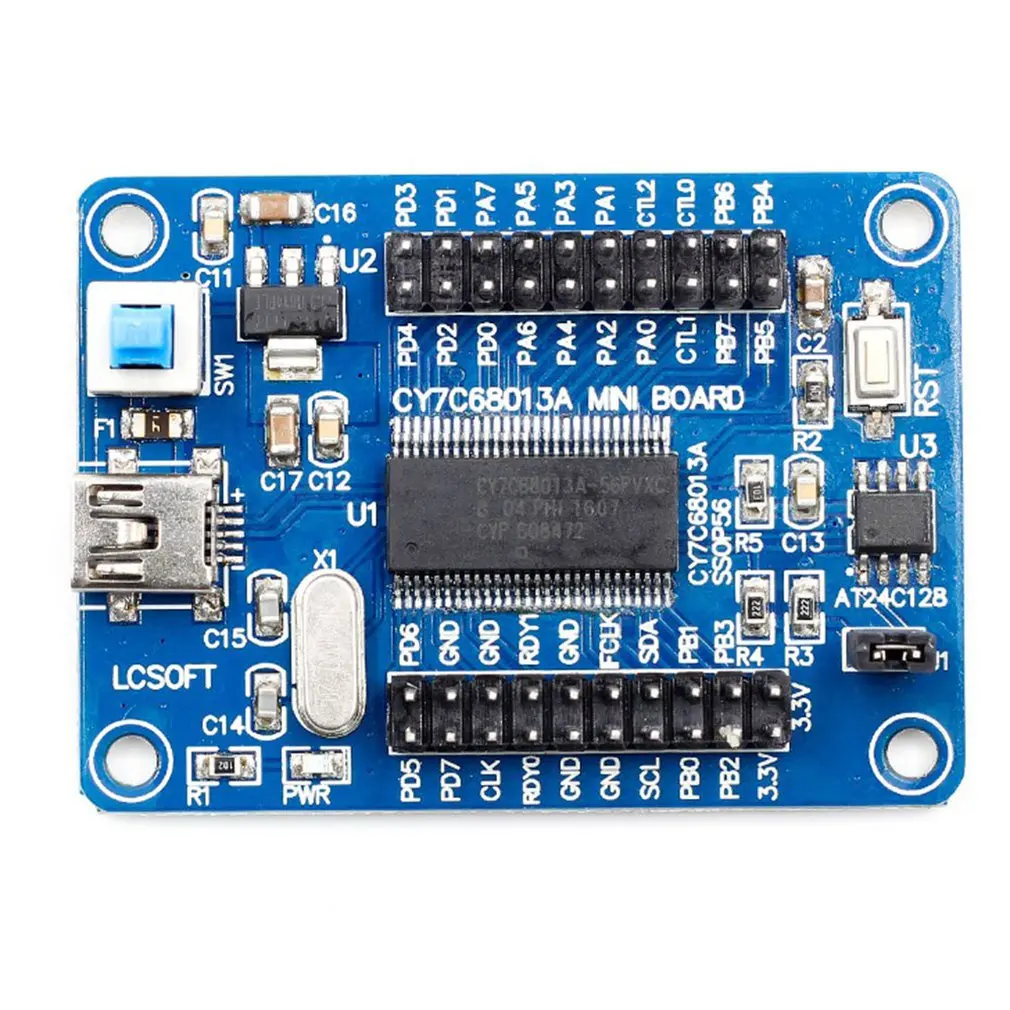 

EZ-USB FX2LP CY7C68013A USB Core Board Development Board Logic Analyzer Stylish and beautiful portable black technology