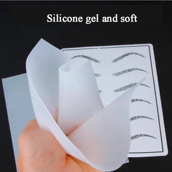 

1pc Permanent Makeup Supply 3D Silicone Eyebrow Tattoo Practice Skin Transparent Training Fake Skin Body Art Tools for Beginner