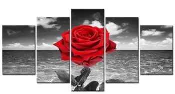 

5 pcs sets flowers 3d diamond painting square diy diamond drill diamond embroidery cross stitch home