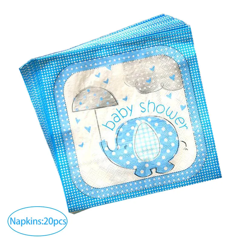 napkins Вечерние туфли для маленьких мальчиков; аксессуары для новорожденных; украшение для крещения, дня рождения; голубой поднос со слоном; Рождественское украшение - Цвет: napkins