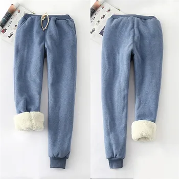 

2020 Autumn Winter Women Fleece Sweatpants Trousers Casual Thick Velvet Loose Cashmere Sweatpants Tracksuit Pants