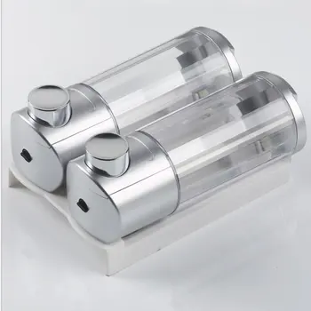 

Durable Soap Shampoo Triple Bathroom Shower Dispensers Practical Manual Double-head Portable Soap Boxes