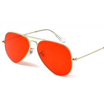 

Custom Designer Metal Sun Glasses For Men Women Red Green Color-blindness Colorblind Weak Color Glasses Pilot Sunglasses