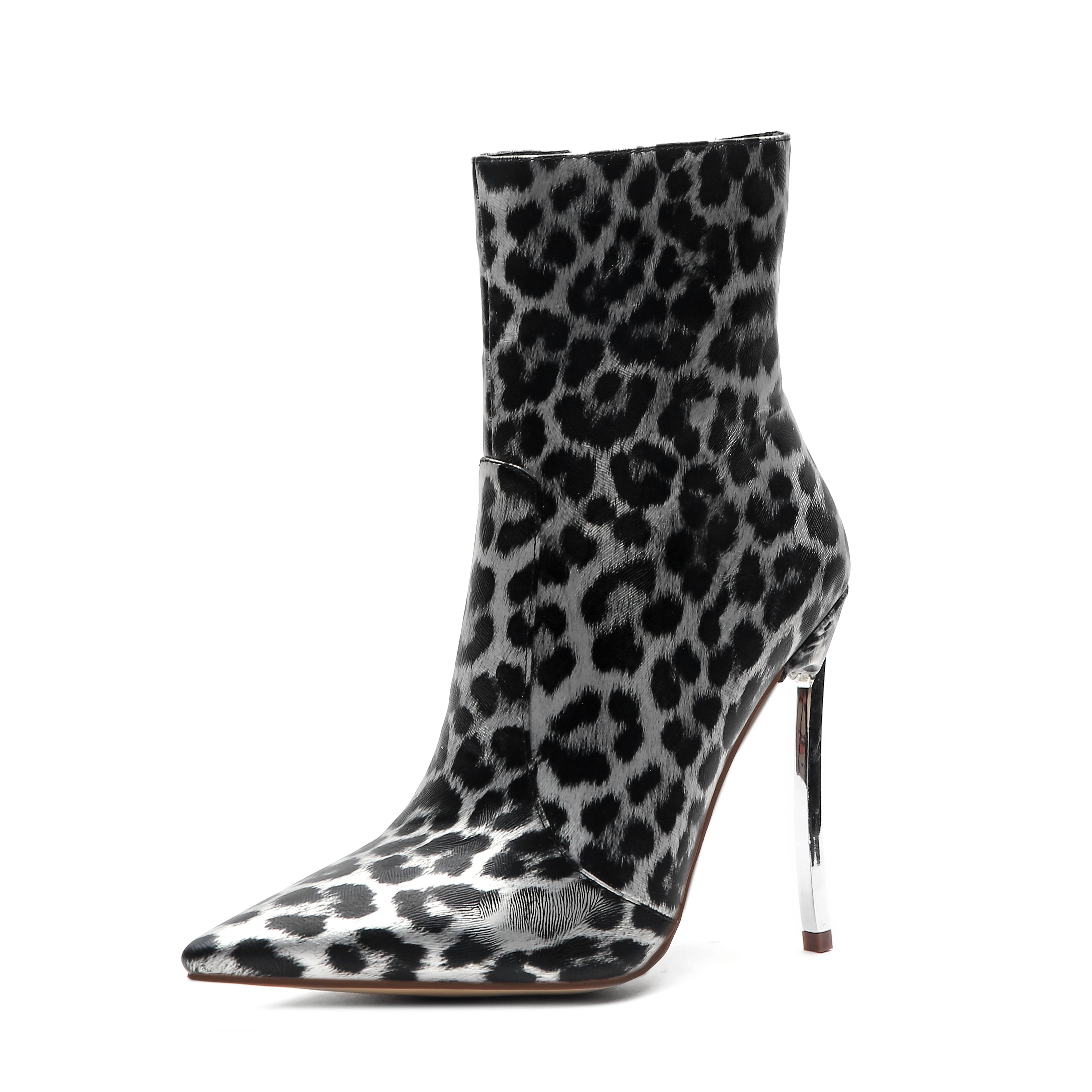 womens ankle boots leopard print