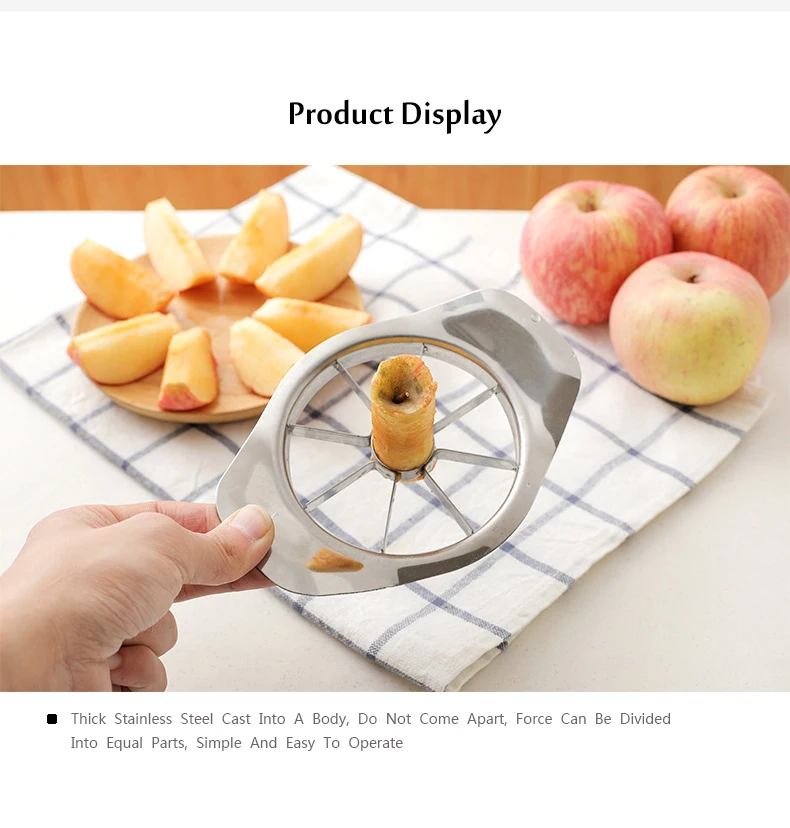 1 шт. резак из нержавеющей стали для яблок Диаметр лезвия составляет около 9 см Многофункциональные кухонные инструменты для приготовления овощей Кухонные аксессуары