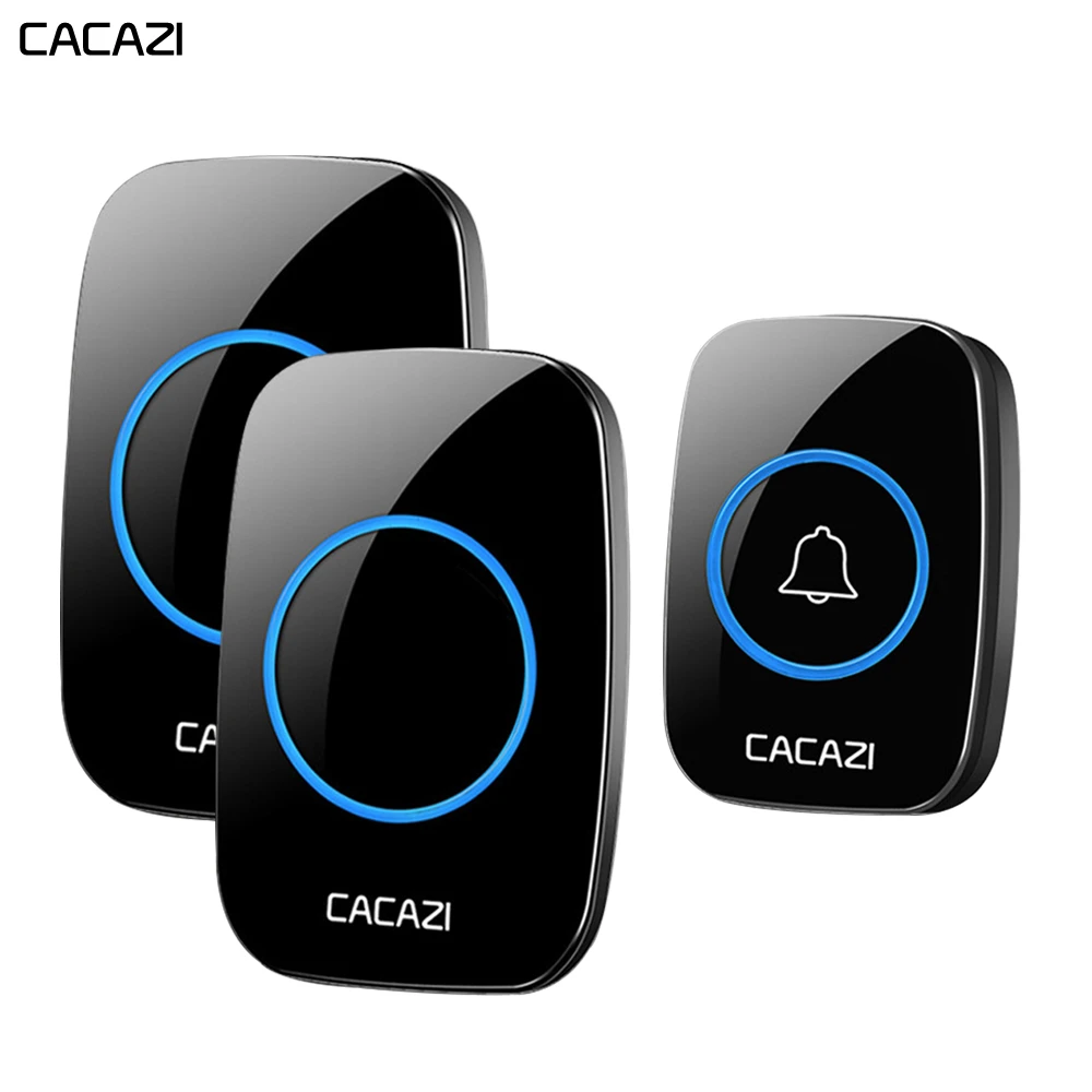 CACAZI Waterproof Outdoor Wireless Doorbell Call Bell for Elderly 100