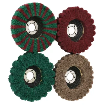 

4Pcs 100mm Nylon Fiber Flap Polishing Grinding Wheel Disc For Angle Grinder