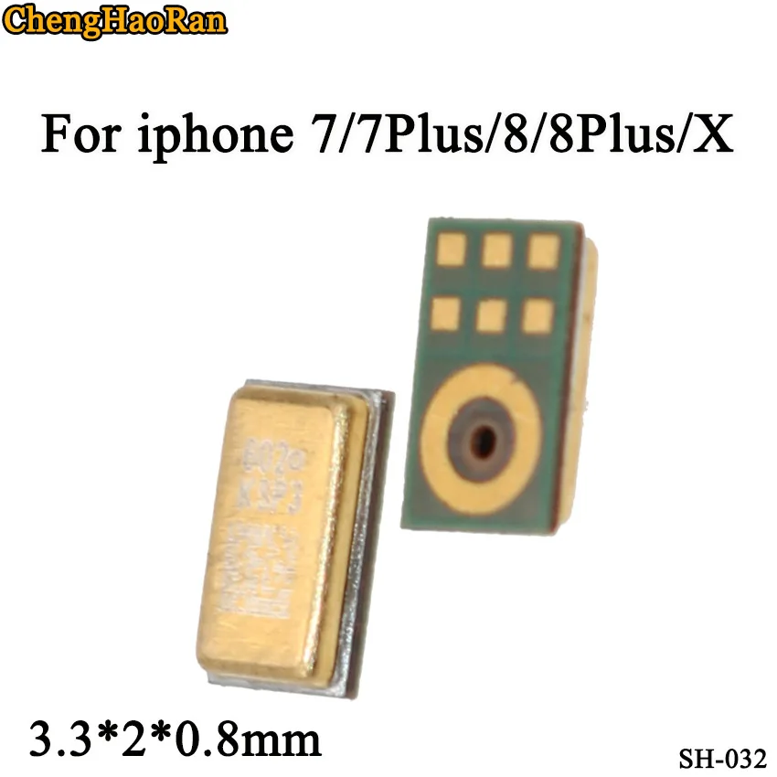 ChengHaoRan 10 шт./лот встроенный мобильный телефон, микрофон 3,3*2*0,8 мм для iPhone 7 7Plus 7P 8 8Plus 8P X микрофон