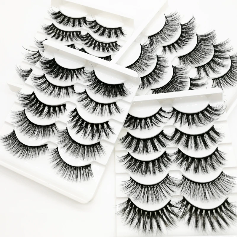 

5Pairs 3D Mink Hair False Eyelashes Natural/Thick Long Eye Lashes Wispy Makeup Beauty Extension Tools