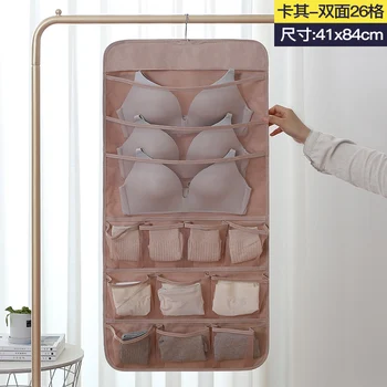 

HOT sale Storage Box 16 Pockets Clear Home Hanging tool Bag Socks Bra Underwear Rack Hanger Storage Organizer Bedroom Mesh Bag