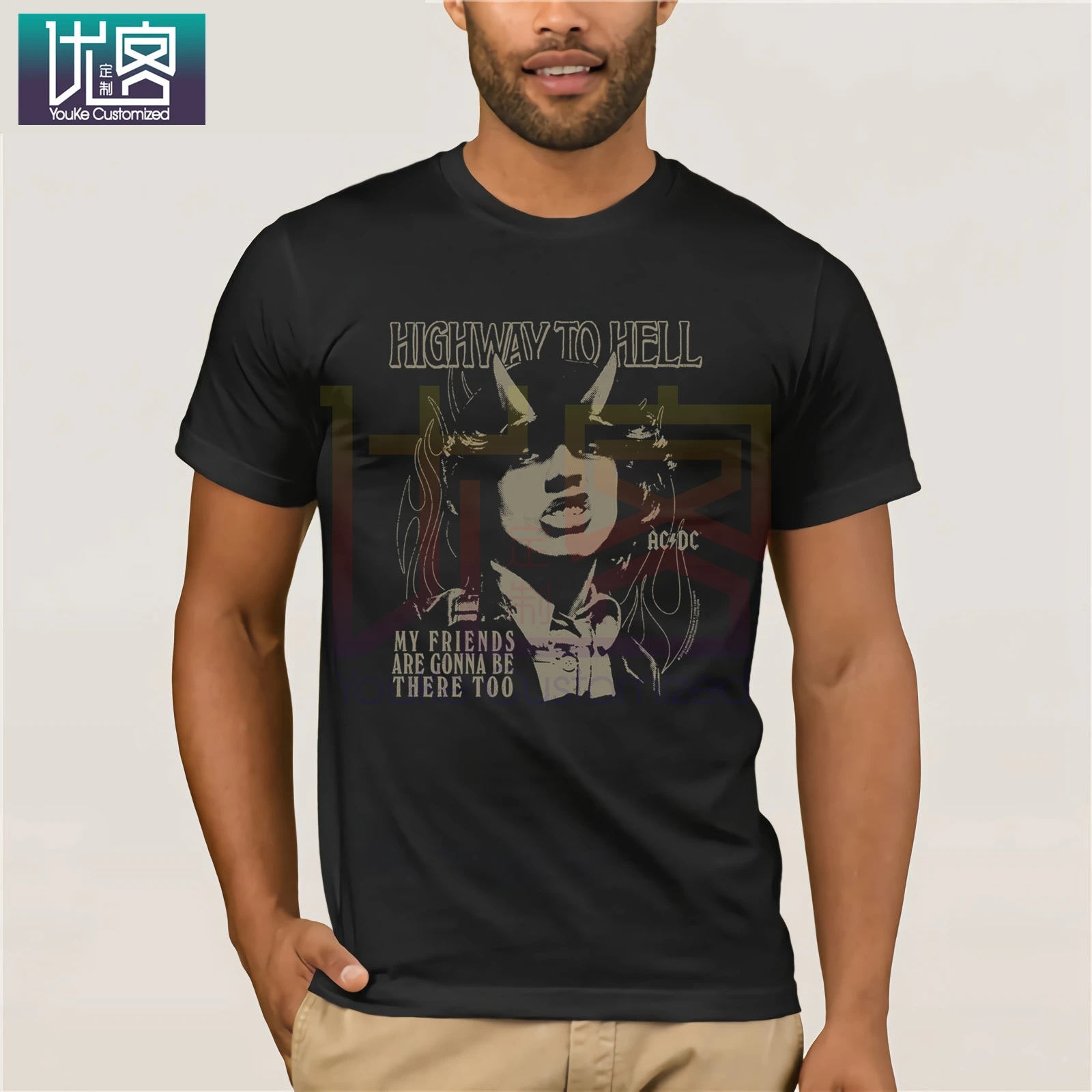 Футболка мужская классическая с коротким рукавом хлопок креативная рубашка