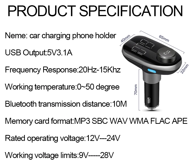 Fimilef fm-передатчик Aux модулятор Bluetooth Handsfree автомобильный комплект автомобильный аудио mp3-плеер с 3.0A Быстрая зарядка двойная Автомобильная usb-зарядка