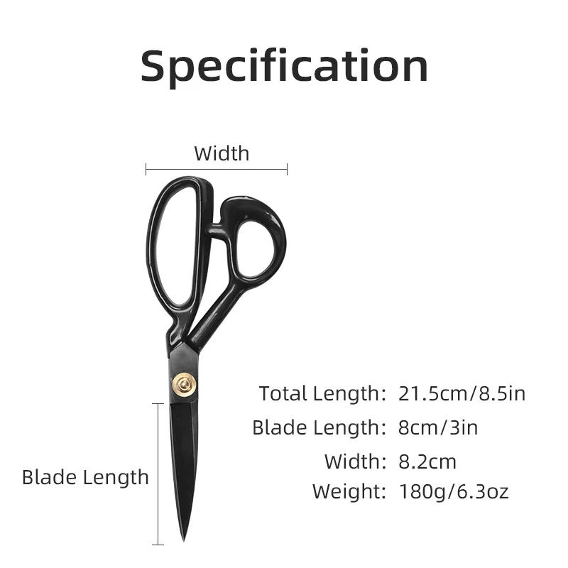 WUTA Cutting Leather Fabric Scissors Extreme Sharpness Sewing