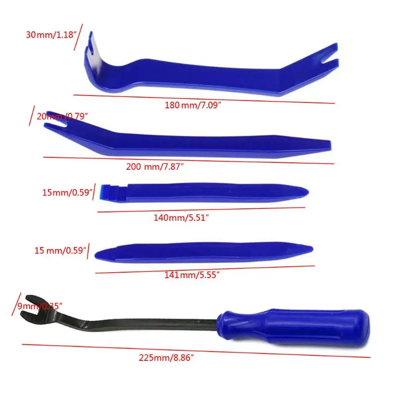 

5Pcs/set Car Panel Dash Removal Tools Automobile Nail Puller Radio Clip H4GC