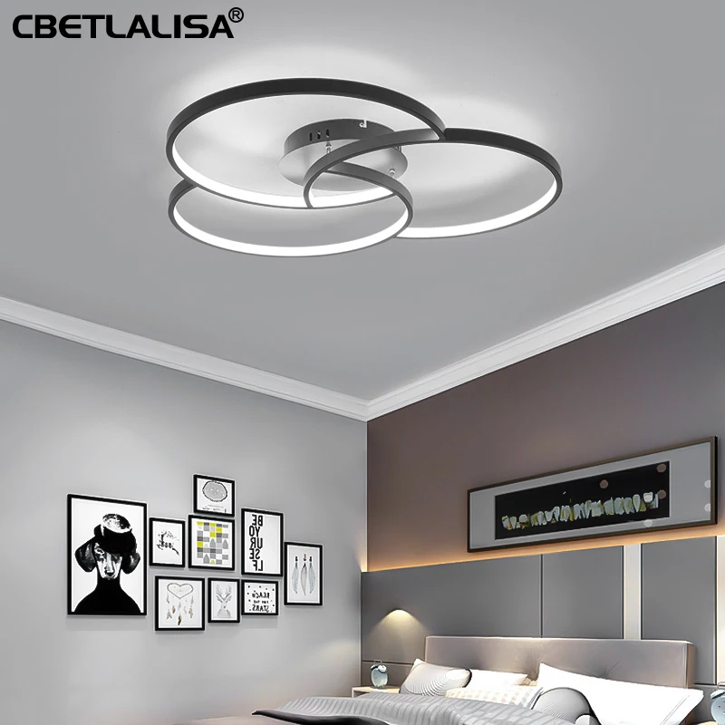 LED светодиодная Люстра для гостиной спальни алюминиевый корпус светильник