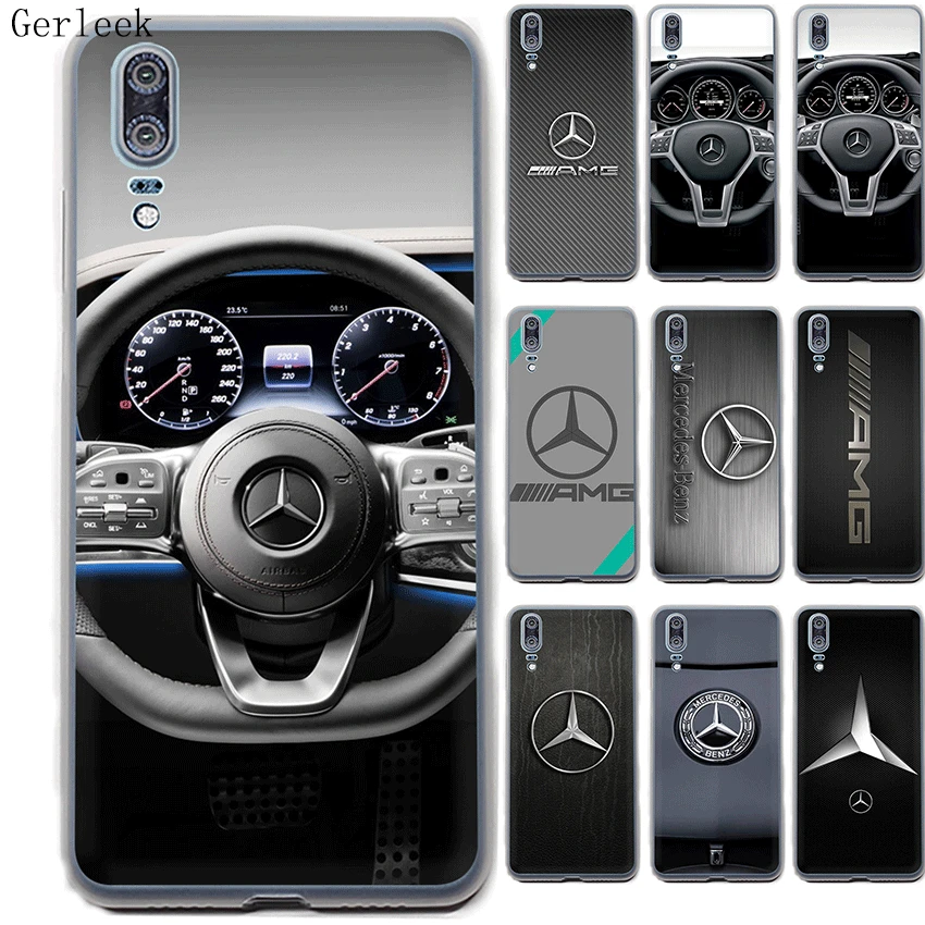 

Mobile Phone Case For Huawei P30 P20 P10 P9 P8 Lite Pro P Smart Cover Mercedes Logo Shell