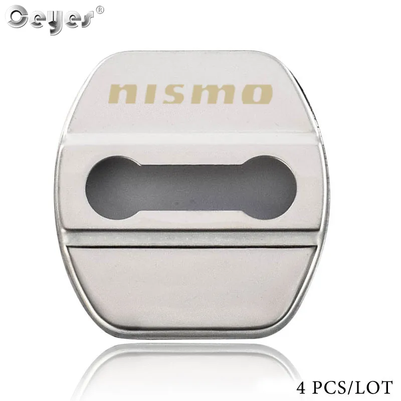 silver Ceyes наклейки для авто Стайлинг эмблемы чехол для Nissan Nismo Qashqai Skyline Juke X-прицеп аксессуары автостайлинг 4 шт./партия - Название цвета: silver