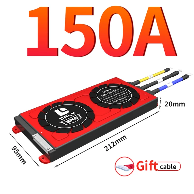 Daly BMS Li-Ion LiFePO4 BMS 3s-24s 12V 24v 36V 48V 60V 72V 29,6 in15A 20A 30A 40A 50A 60A 80A 100A 120A 150A Lithium battery BMS 150A separate