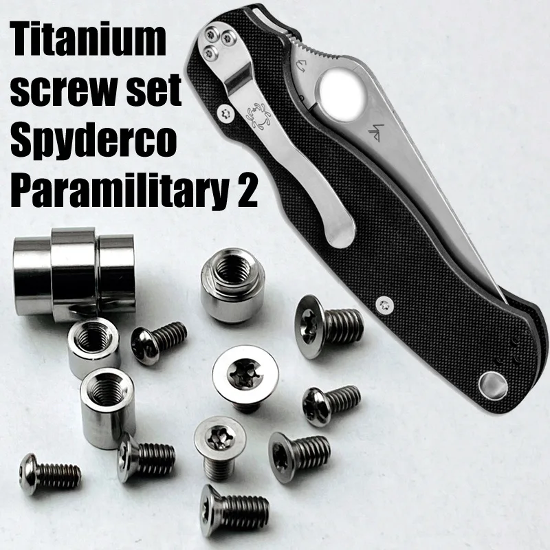 

TOtrait 1 full Set Titanium Screws for Spyderco C81 Knife