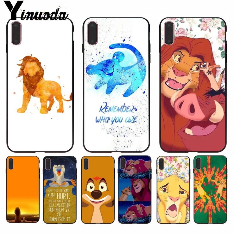 Yinuoda лев Король мультфильм печать рисунок телефона чехол для Apple iPhone 8 7 6 6S Plus X XS MAX 5 5S SE XR сотовые телефоны