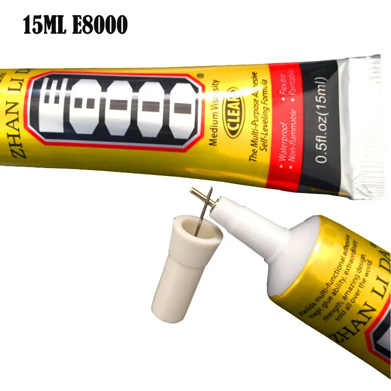

E8000 15ml Household Universal Glue Clothes Leather Sticky Diamond Jewelry Glue Earphone Sealant Mobile Phone Screen Headphones