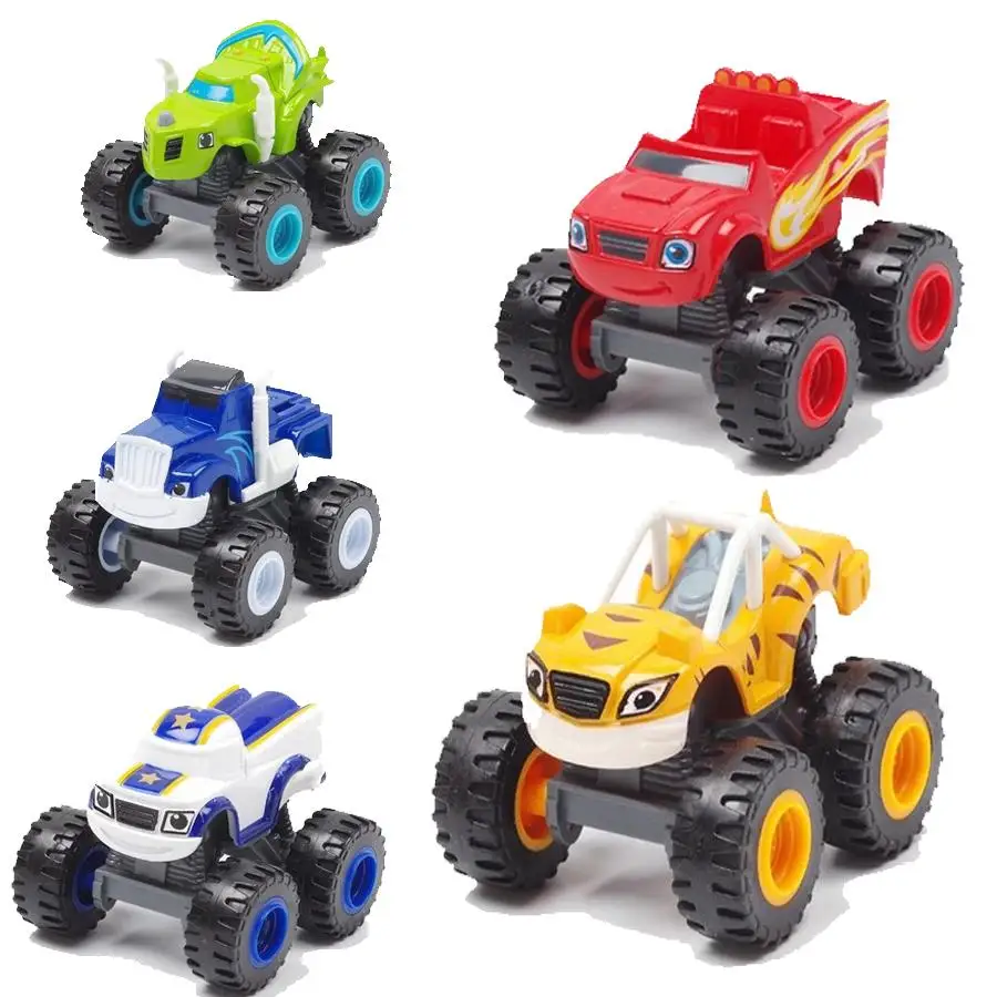 6 pçs carro de corrida blaze e as máquinas monstro milagre triturador  caminhão brinquedos veículo transformação carro brinquedos melhores  presentes para crianças - AliExpress