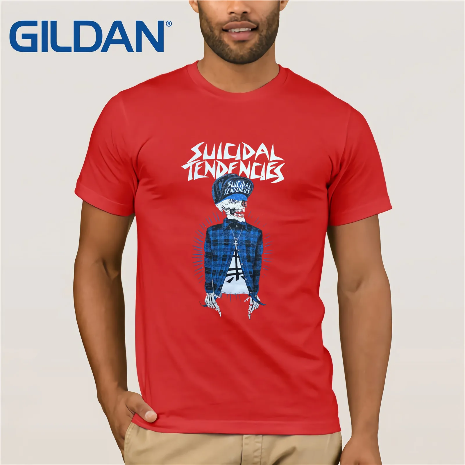 Суицидные тенденции-Vato темно-серый-Официальная футболка- s m L XL 2XL топ s m en футболка - Цвет: red