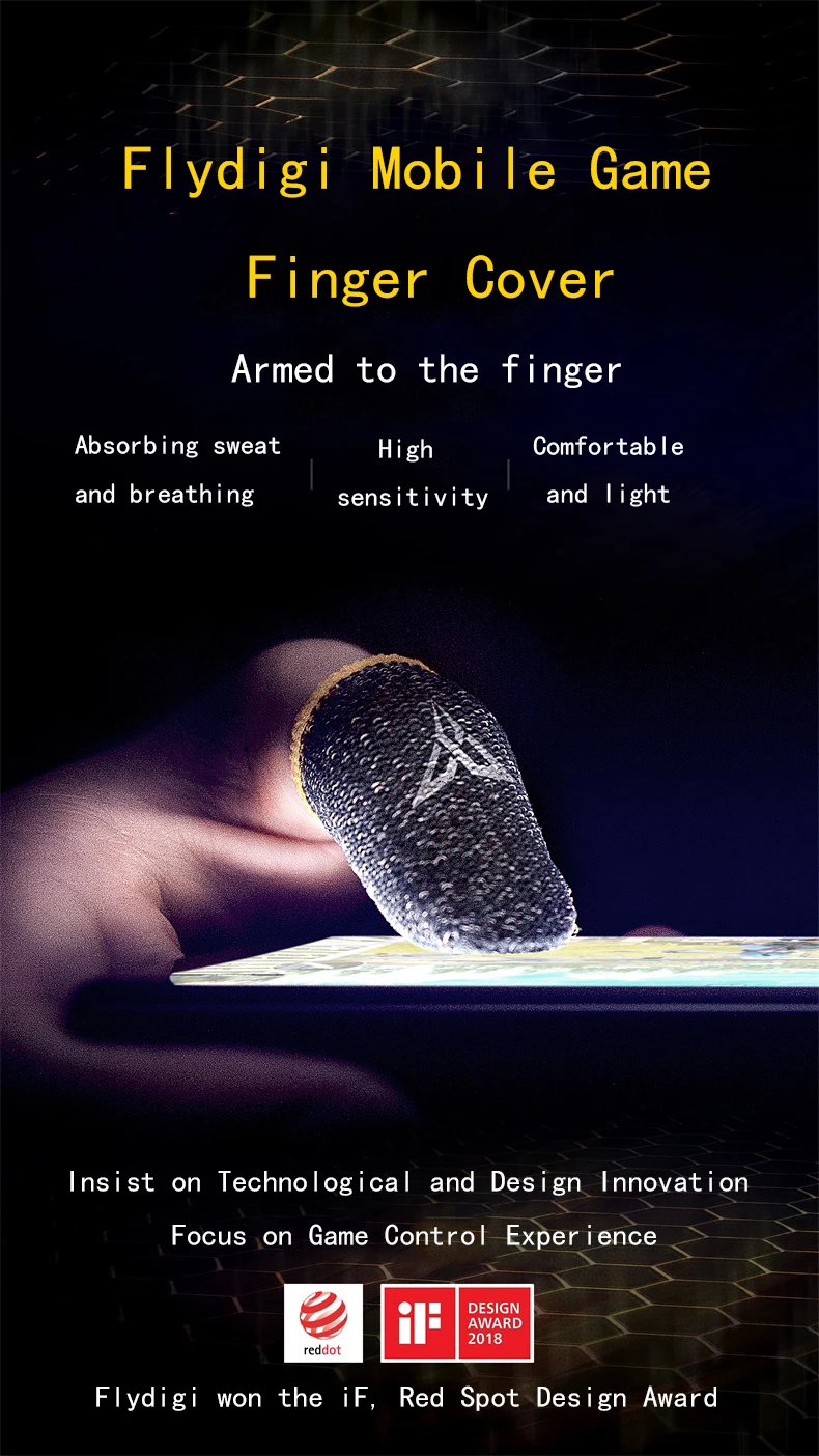 Flydigi Beehive Game Controller Sweatproof Gloves for Phone Gaming, PUBG and other professional touch screen thumbs (2)