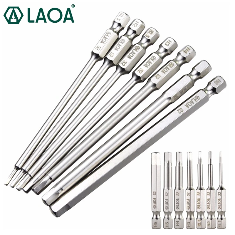 LAOA 1/4" Hexagon Screwdriver Bits S2 Alloy Steel Electric Screwdriver