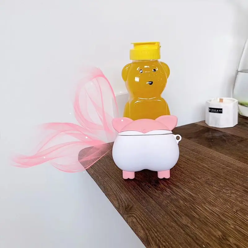 Мягкий защитный чехол с милым рисунком поросенка для Airpods 1/2 LX9A