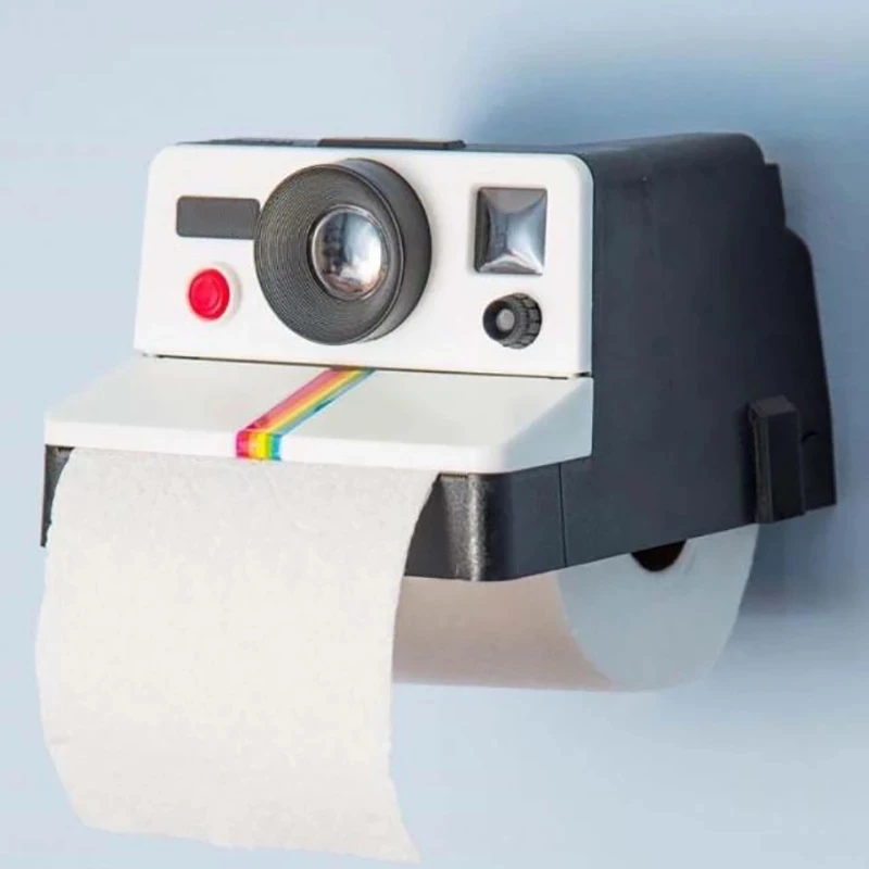 Camera Tissue Box Toilet Roll Paper Box Household Tissue Box Roll Holder Wall-Mounted Sanitary Napkin Box Bathroom Accessories