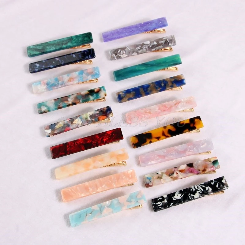 3 шт./компл. акриловая заколка для волос черепаха геометрические заколки и Прямая