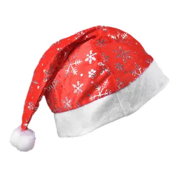 

Creative Golden Velvet Snowflake Pattern Gift Container Christmas Hat Party Coaplay Ornament