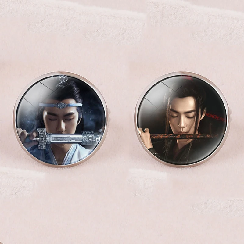 Стеклянное кольцо Wei WuXian Lan WangJi CHEN QING LING Открытое с драгоценными камнями