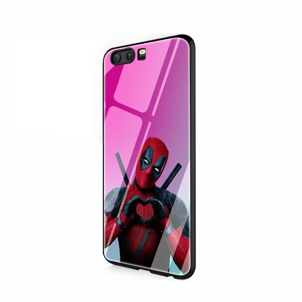 EWAU крутой Дэдпул из Вселенной Марвел закаленное стекло чехол для телефона huawei mate P 10 20 30 Lite Pro Y9 Honor 8X 7A