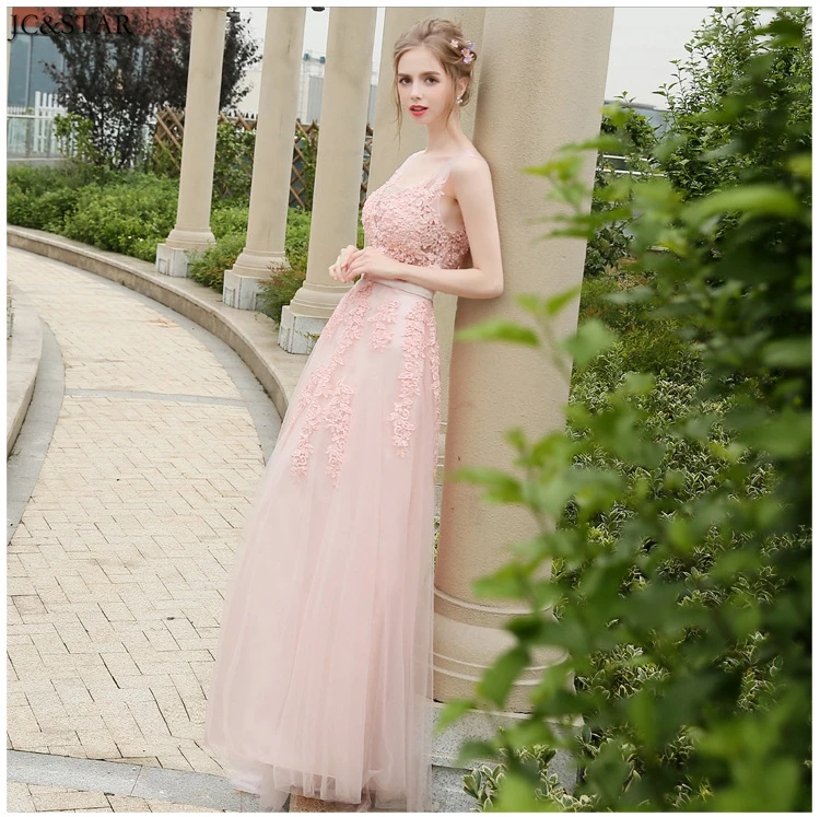 Vestido madrinha, новинка, тюль, расшитый бисером, сексуальный, v-образный вырез, а-силуэт, темно-синий, розовый, серебристый, серый, королевский синий, бордовые платья для подружки невесты со шлейфом