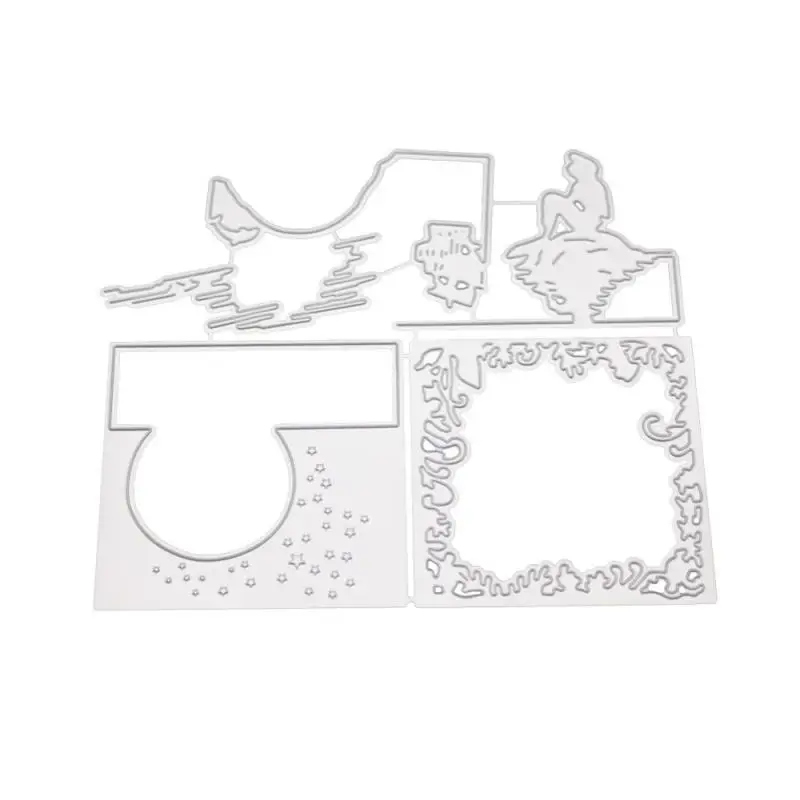 Girl Moon Star Die Cut Night Sky Metal Cutting Dies Stencil Scrapbooking Embossing New Christmas Craft Stamps And Dies