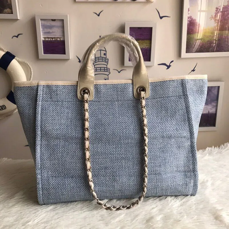 

Women's luxury bags, shopping bags, high-quality shoulder bags, large designer's beach chain bags, 38cm bags