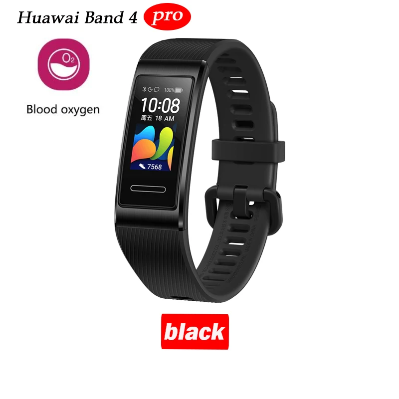 Huawei Band 4 Smart Watch Music Control Heart Rate Health Monitor  International Version (Black)