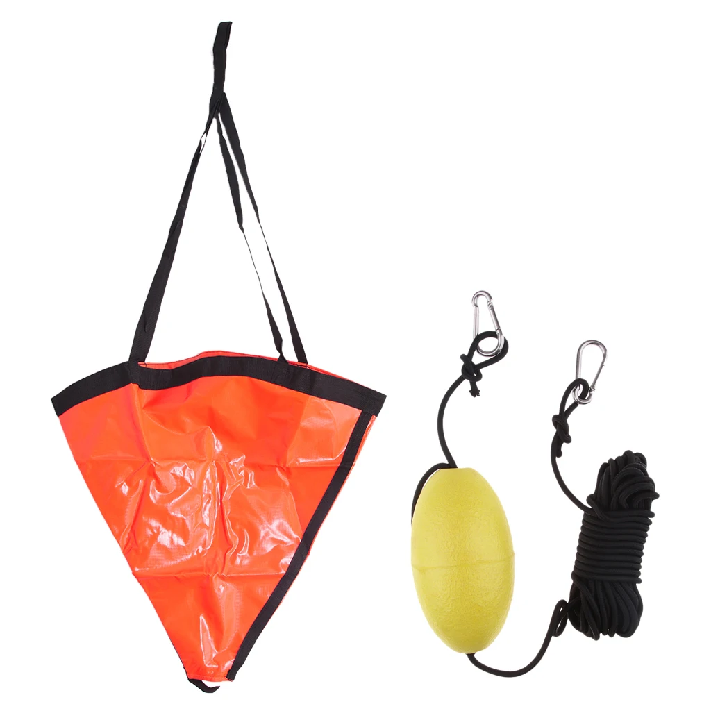

42'' Drift Sock Sea Anchor Drogue with Tow Rope Line Buoy Ball Float for Marine Boat Yacht Inflatable Fishing Water Sports