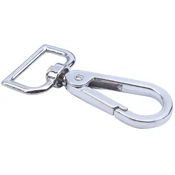 

4pcs Metal Carabiner Ring Key Chain Keychain Clip Hook Outdoor Buckle Bag Snap, Silver