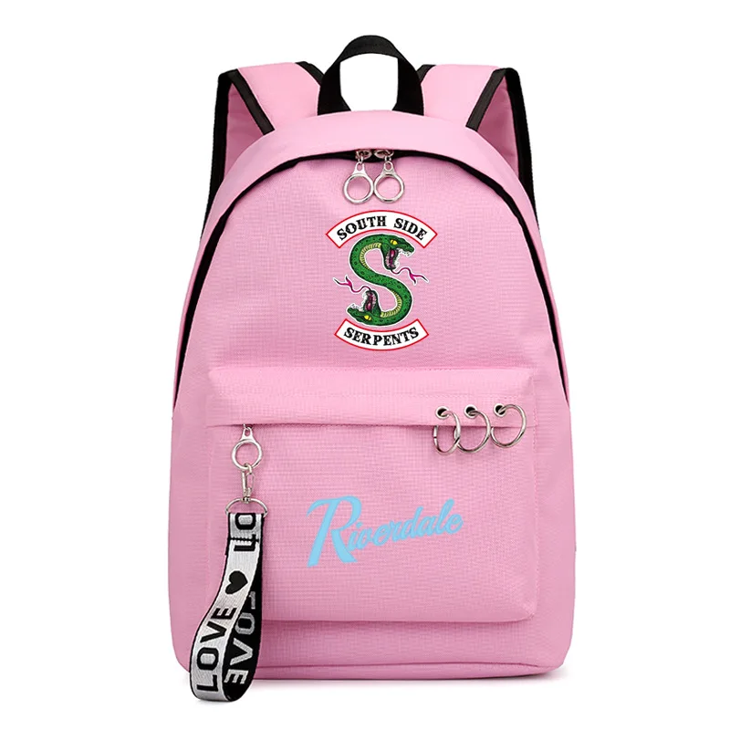 Style 6 Ривердейл Саут Ривер рюкзак школьный книги сумки девушка группа Mochila Дорожная сумка ноутбук кольцо с изображением ленты рюкзак в форме круга розовый черный - Цвет: Style 6