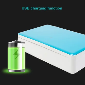 

5V UV Light Phone Sterilizer Box Jewelry Phones Cleaner Personal Sanitizer Disinfection Cabinet