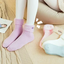 3 пары, женские плотные носки, дышащие, эластичные, теплые, мягкие, для зимы, домашние, GDD99