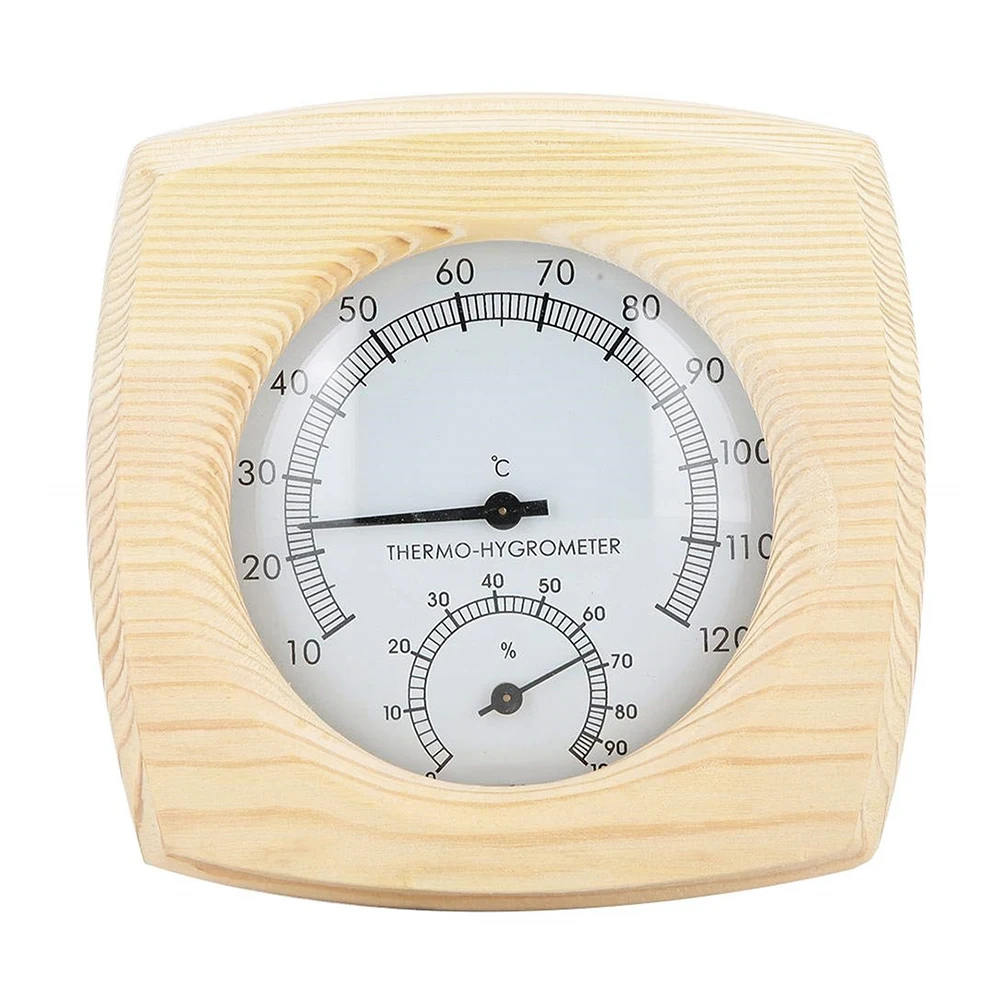 Деревянный механический измеритель температуры и влажности гигротермограф