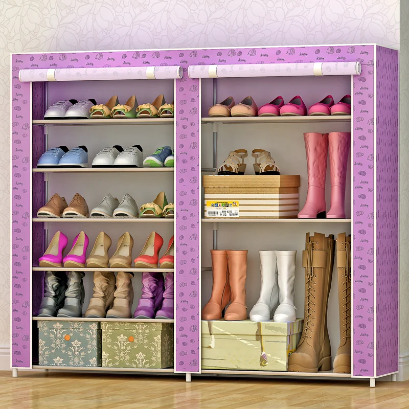 6 Layer Portable Non-woven Fabrics Large Shoe Rack Organizer for Home Bedroom Furniture полка для обуви Shoe Cabinet