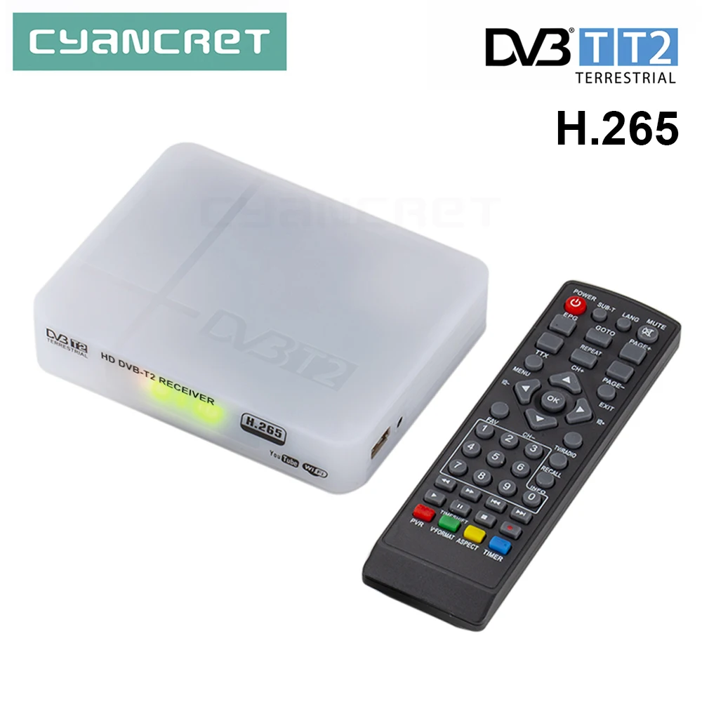 TV Receiver DVB T2 / DVB T H.265 / H.264 FHD Terrestrial Digital