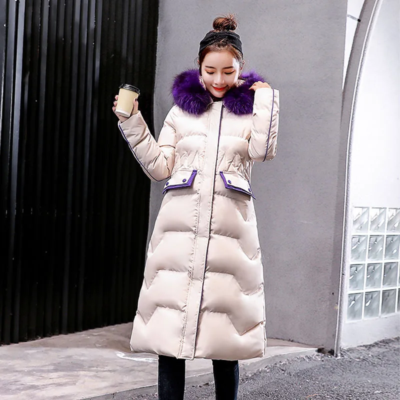 

Dongdaemun New Style Thick over-the-Knee Mid-length down Jacket Cotton-padded Clothes Women's 2018 Winter Student Cotton-padded