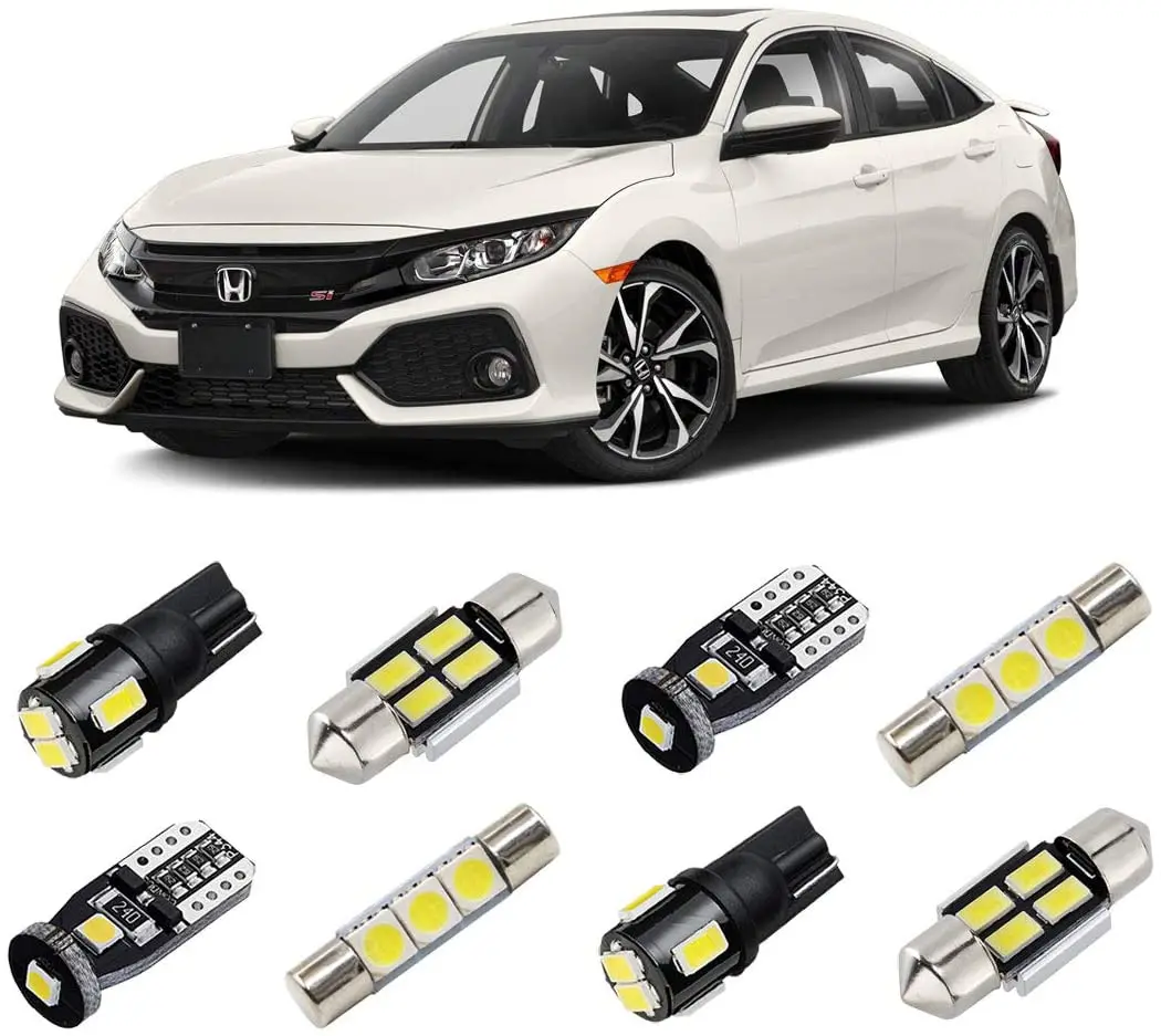 

BRISHINE White Interior LED Lights Kit for Honda Civic 201620 Super Bright 6000K Interior Light Bulbs Package and Install Tool